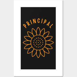 Minimalist sunflower back to school Principal Posters and Art